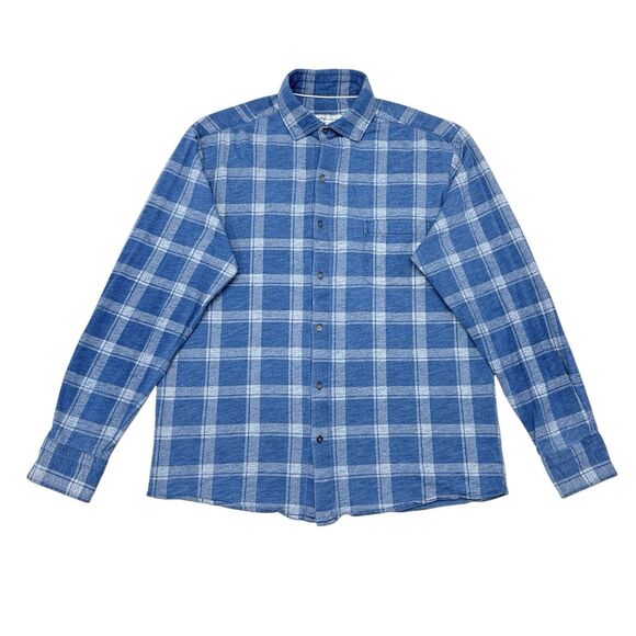 Peter Millar Shirt Size Medium‎ Blue Seaside Larimer Knit Button Down Casual - Picture 2 of 10